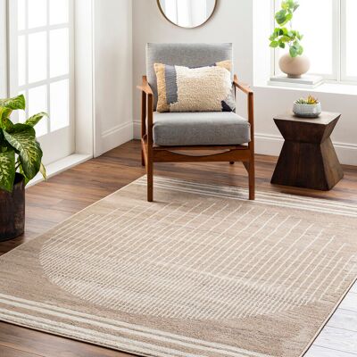 17 Stories Skandi Boho Rug Brown/Ivory Light Brown;Light Beige Rectangle 200 x 275 cm 17 Stories Skandi Boho Rug Brown/Ivory Light Brown;Light Beige Rectangle 200 x 275 cm