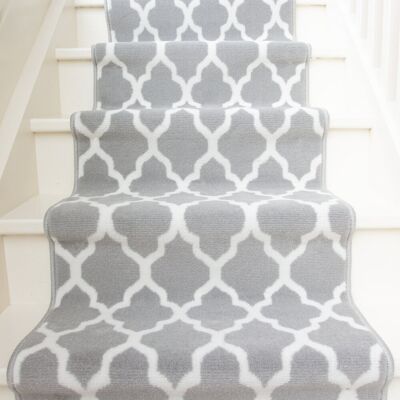Fairmont Park Grey Trellis Stair Carpet Grey Runner 80 x 1432cm Fairmont Park Grey Trellis Stair Carpet Grey Runner 80 x 1432cm