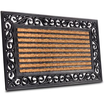 Hanse Home Door Mat - Mix Mats Rubber Coconut Panama - Black Hanse Home Door Mat - Mix Mats Rubber Coconut Panama - Black