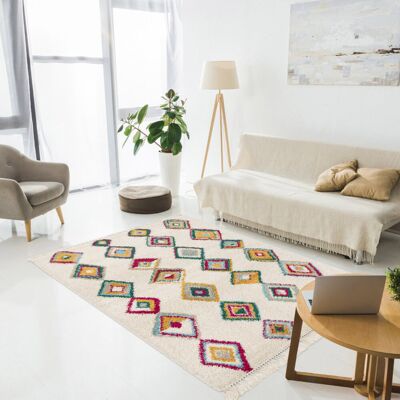 Bloomsbury Market Moroccan Shag Area Rug Cream Rectangle 200 x 290 cm Bloomsbury Market Moroccan Shag Area Rug Cream Rectangle 200 x 290 cm