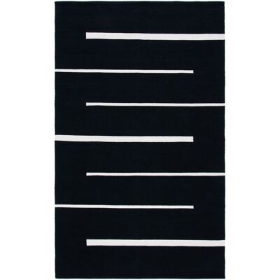 Latitude Run Estremera Area Rug In Black / Ivory Black/Ivory Rectangle 122 x 183 cm Latitude Run Estremera Area Rug In Black / Ivory Black/Ivory Rectangle 122 x 183 cm