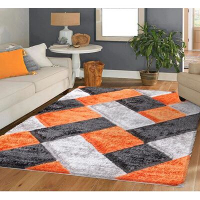 Ivy Bronx Modern Rug Thick Living Room Mats Carpet Hallway Bedroom Floor Mat Orange Orange Rectangle 200 x 290cm Ivy Bronx Modern Rug Thick Living Room Mats Carpet Hallway Bedroom Floor Mat Orange Orange Rectangle 200 x 290cm