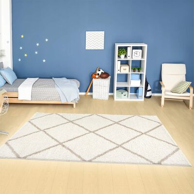 THE RUGS - Myshaggy Diamond Design 383 IB - Ivory Beige THE RUGS - Myshaggy Diamond Design 383 IB - Ivory Beige
