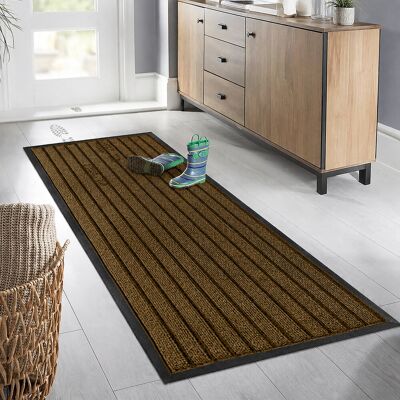 Kensington Heavy Duty PVC Rubber Door Mat – Non-Slip Indoor/Outdoor Entrance, Hallway & Kitchen Floor Mat Brown 80cm W x 300cm L Kensington Heavy Duty PVC Rubber Door Mat – Non-Slip Indoor/Outdoor Entrance, Hallway & Kitchen Floor Mat Brown 80cm W x 300cm L