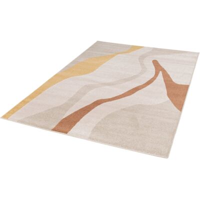 Ivy Bronx Machine Woven Rug, Polypropylene Plastic ,Abstract Pattern Orange;Cream Rectangle 120 x 170 cm Ivy Bronx Machine Woven Rug, Polypropylene Plastic ,Abstract Pattern Orange;Cream Rectangle 120 x 170 cm
