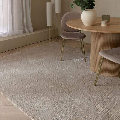 Latitude Run Bezore Geo Beige Area Rug Beige Rectangle 120 x 160 cm Latitude Run Bezore Geo Beige Area Rug Beige Rectangle 120 x 160 cm