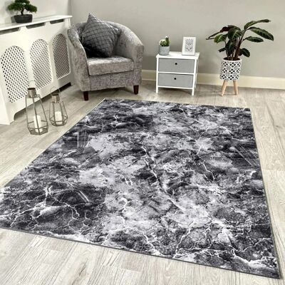 Metro Luxury Grey Marble Area Rug – Non-Slip Washable Carpet, Large Living Room Rug, Hallway Runner & Bedroom Floor Mat Grey Rectangle 160 x 230 cm Metro Luxury Grey Marble Area Rug – Non-Slip Washable Carpet, Large Living Room Rug, Hallway Runner & Bedroom Floor Mat Grey Rectangle 160 x 230 cm