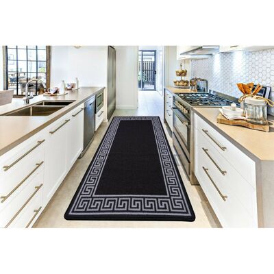 Fairmont Park Anais Kitchen Mat Black/Grey Rectangle 80 x 300cm Fairmont Park Anais Kitchen Mat Black/Grey Rectangle 80 x 300cm