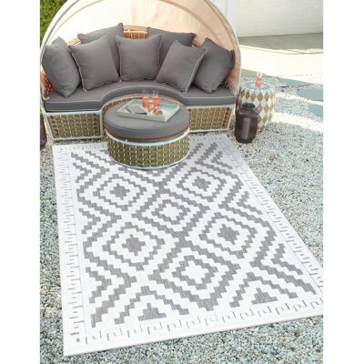 Natur Pur Brannan Power Loomed Grey/White Indoor/Outdoor Rug Grey/White Rectangle 160cm x 230cm Natur Pur Brannan Power Loomed Grey/White Indoor/Outdoor Rug Grey/White Rectangle 160cm x 230cm