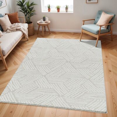 Latitude Run Amneris Cream/Light Grey Rug Cream;Light Gray Round 120 cm Latitude Run Amneris Cream/Light Grey Rug Cream;Light Gray Round 120 cm