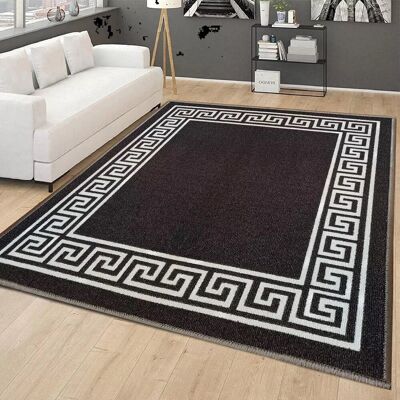 Fairmont Park Non Slip Area Rug Hallway Rug Kitchen Floor Mats Rugs Black;White Rectangle 120 x 172 cm Fairmont Park Non Slip Area Rug Hallway Rug Kitchen Floor Mats Rugs Black;White Rectangle 120 x 172 cm