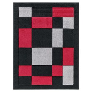 Metro Geometric Desgin Floor Carpet/Rugs Small Large Medium black/red/white 110.0 H x 60.0 W x 1.2 D cm