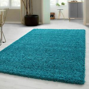 Ebern Designs Soft Shaggy Verona Rug Living Room Bedroom Carpet Hallway Runner Non Shed Pile blue/green 230.0 H x 160.0 W x 1.2 D cm