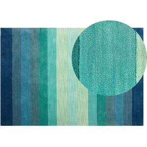 House of Hampton Grose Hand Tufted 100% Wool Blue/Green Rug blue/green/white 200.0 H x 140.0 W x 2.0 D cm