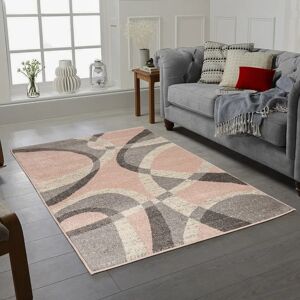 Metro Machine Woven Blush Pink Rug pink 290.0 H x 200.0 W x 0.9 D cm