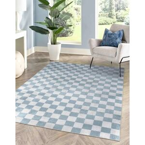 Brayden Studio Lyndsay Handwoven Blue/Grey Rug blue/white 275.0 H x 200.0 W x 0.35 D cm