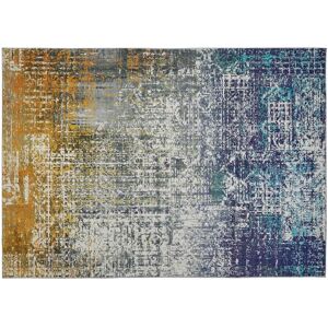 Borough Wharf Schwabe Machine Woven Blue Rug blue/brown 290.0 H x 200.0 W x 0.9 D cm