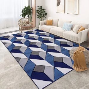 George Oliver Turkish Diamond Hallway Machine Woven Blue/Grey Rug blue/gray 290.0 H x 200.0 W x 3.0 D cm