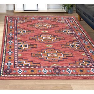 vidaXL High-Quality Machine Woven Rose Indoor/Outdoor Rug pink 170.0 H x 120.0 W x 1.2 D cm