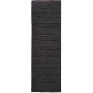 17 Stories Nalijah Sisal Black Area Rug black/white 250.0 H x 80.0 W cm