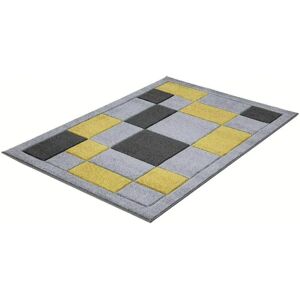 Metro Geometric Desgin Floor Carpet/Rugs Small Large Medium gray/yellow 300.0 H x 80.0 W x 1.2 D cm