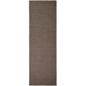 House of Hampton Kistler 100% Sisal Brown Rug brown/white 250.0 H x 80.0 W cm