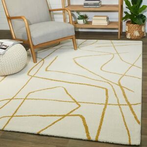 Blue Elephant Goodrow Mustard/Cream Rug white/yellow 120.0 W cm