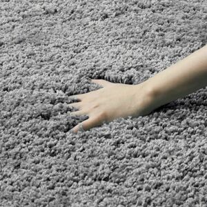 Ebern Designs Soft Shaggy Verona Rug Living Room Bedroom Carpet Hallway Runner Non Shed Pile gray 120.0 H x 120.0 W x 1.2 D cm