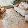 Well Woven Omaha Kian Cream Vintage Panel Distressed Rug white 120.0 W x 1.0 D cm