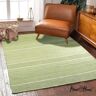 ABOUT HOME No Pattern And Not Solid Colour Handmade Sage Green/White Indoor / Outdoor Area Rug white 150.0 H x 90.0 W x 1.0 D cm