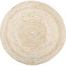 ABOUT HOME Hand Braided Beige Indoor / Outdoor Rug white 180.0 H x 180.0 W x 0.43 D cm