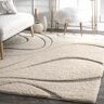 Mistana Helgeson Shaggy Cream/Taupe Rug brown/gray/white 239.0 W x 3.0 D cm