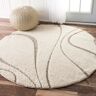 Mistana Helgeson Shaggy Cream/Taupe Rug brown/gray/white 160.0 W x 3.0 D cm