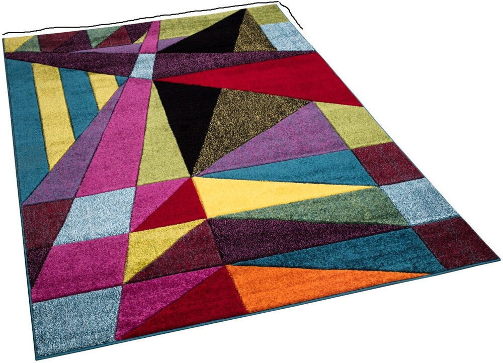 SHAZ HOME New Stylish Multi Colour Hand Carved Large Area Rugs Bedroom Living Room Carpet Hallway Runner Rug Blue;Black;Red;Yellow;Pink;Purple Rectangle 80cm x 150cm