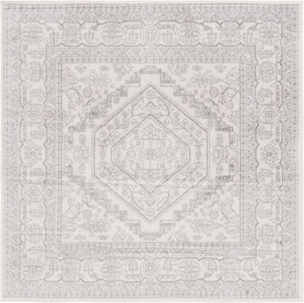Safavieh Stromsburg Oriental Machine Woven White Area Rug White;Grey Square 122cm