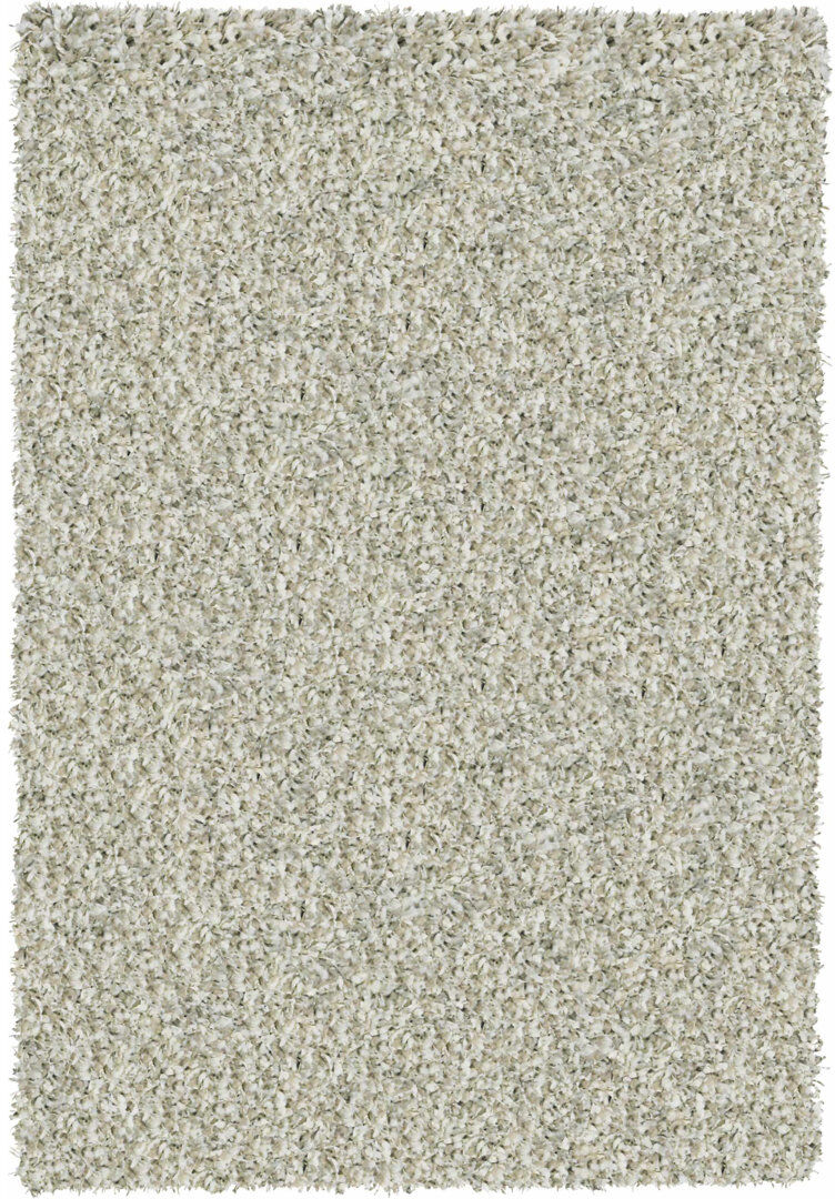 Latitude Run Markey Shaggy White/Linen Rug Beige;Ivory Rectangle 200 x 250cm