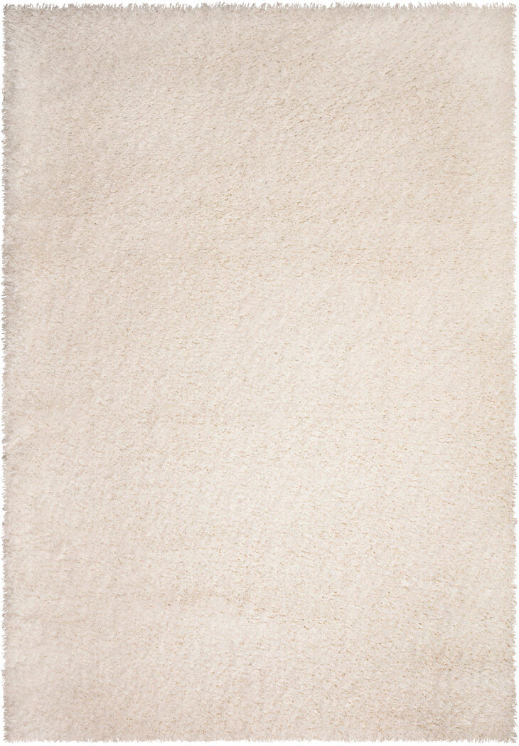 Latitude Run Oslo Cream Shaggy Area Rug – Soft Fluffy Polypropylene Carpet for Living Room & Bedroom, Hallway Runner & Mat Cream Rectangle 160 x 230cm