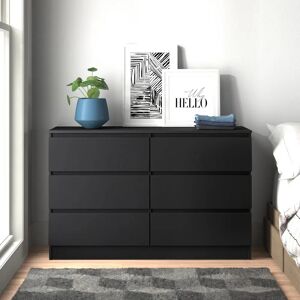 Zipcode Design Braunstein 6 Drawer Chest Of Drawers black 66.3 H x 30.0 D cm