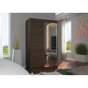 Zipcode Design Cessal 2 Door Sliding Wardrobe brown 200cm H x 120cm W x 58cm D