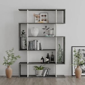 Zipcode Design Mito Bookcase gray/black 161.0 H x 108.5 W x 25.0 D cm