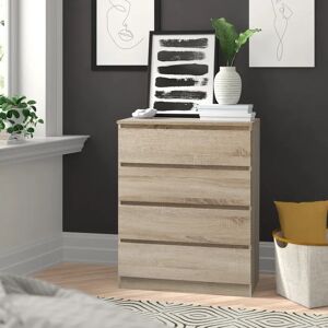 Zipcode Design Braunstein 4 Drawer Chest Of Drawers brown 99.5 H x 80.0 W x 40.0 D cm