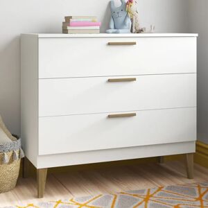 Zipcode Design Dekalb 3 Drawer Chest brown/white 90.0 H x 100.0 W x 47.0 D cm