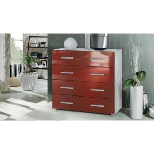 Zipcode Design Kortright 4 - Drawer Chest of Drawers red/white 72.0 H x 76.0 W x 35.0 D cm