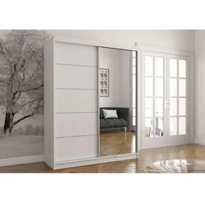 Zipcode Design Fackler 2 Door Sliding Wardrobe white 200.0 H x 150.0 W x 61.0 D cm