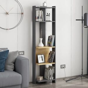 Zipcode Design Bizzell Bookcase black/brown 165.0 H x 44.0 W x 26.0 D cm