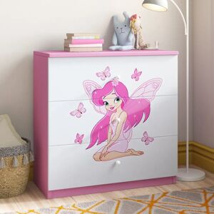 Zipcode Design Jocelyn 3 Drawer Chest pink/white 80.0 H x 80.0 W x 40.0 D cm