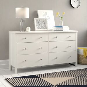 Zipcode Design Cozad 6 Drawer Chest white 84.0 H x 154.0 W x 41.0 D cm