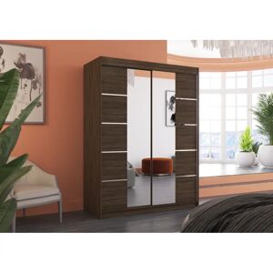 Zipcode Design Cedro 2 Door Sliding Wardrobe brown 200cm H x 150cm W x 58cm D
