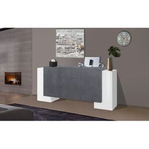 Zipcode Design Nicholson 210 Cm Wide 3 Drawer Sideboard gray/white 86.2 H x 210.0 W x 38.2 D cm