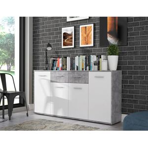 Zipcode Design Ilbert 162.3Cm Wide 2 Drawer Sideboard gray/white 81.7 H x 162.3 W x 34.2 D cm